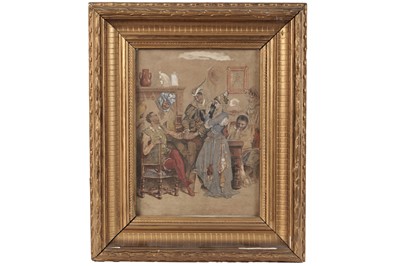 Lot 25 - W*. A.* Smith - Medieval Tavern Scene | watercolour