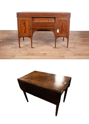 Lot 139 - A George III mahogany Pembroke table; and a Edwardian inlaid Mahogany dressing table