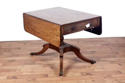 Lot 2 - A George III inlaid mahogany Pembroke table