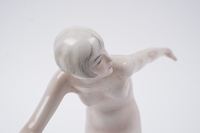 Lot 449 - Goldscheider: figure of a nude dancer | earthenware