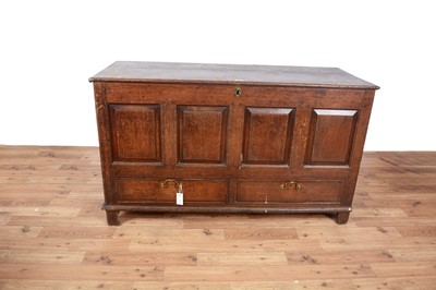 Lot 107 - A George III oak mule chest