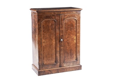 Lot 724 - A Victorian burr walnut specimen cabinet