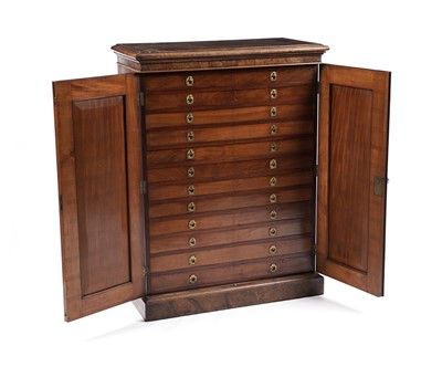 Lot 724 - A Victorian burr walnut specimen cabinet