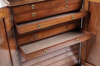 Lot 724 - A Victorian burr walnut specimen cabinet