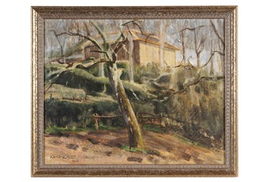 Lot 394 - John Jowitt - Bare Tree Before a House | oil