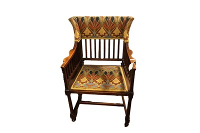 Lot 33 - A late 19th Century oak Arts and Crafts armchair