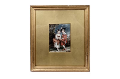 Lot 1024 - After Sir Joshua Reynolds - Lord Henry and Lady Charlotte Spencer | gouache on ivory miniature