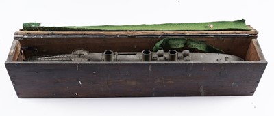 Lot 646 - An early 20th Century scratch-built model of a battleship