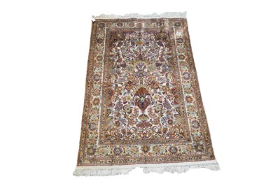 Lot 324 - A pure silk hand-made Kashan rug