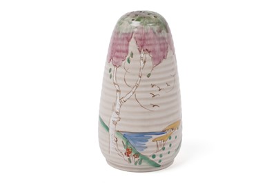 Lot 597 - A Clarice Cliff ‘Taormina Pink’ pattern sugar shaker