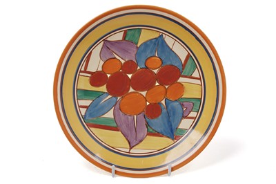 Lot 612 - A Clarice Cliff Fantasque ‘Berries’ pattern plate