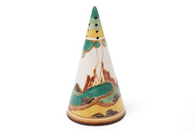 Lot 620 - A Clarice Cliff Fantasque ‘Secrets’ pattern sugar shaker