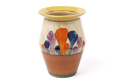 Lot 627 - A Clarice Cliff Bizarre ‘Crocus’ Pattern vase