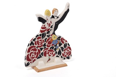 Lot 630 - A Wedgwood Bizarre ‘Latona Red Roses’ Age of Jazz Figures