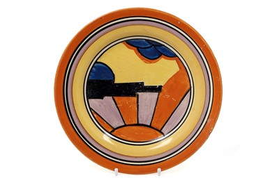 Lot 864 - A Clarice Cliff Bizarre ‘Sunray’ pattern side plate