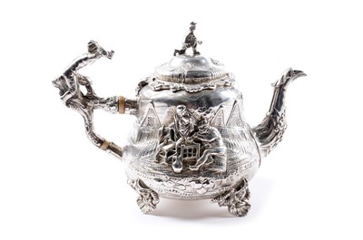 Lot 1437 - A Victorian silver three-piece bachelor’s or afternoon tea set