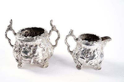 Lot 1437 - A Victorian silver three-piece bachelor’s or afternoon tea set