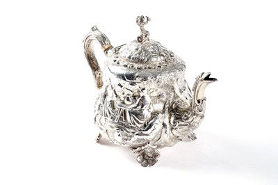 Lot 1437 - A Victorian silver three-piece bachelor’s or afternoon tea set