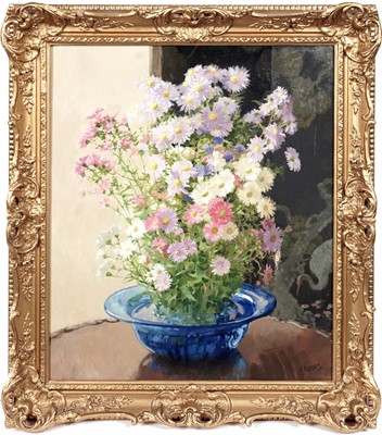 Lot 160 - James Durden - Michaelmas Daisies | oil