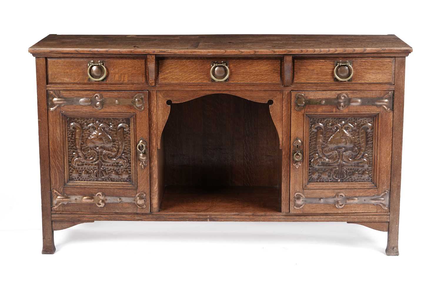 Lot 776 - An Arts & Crafts oak sideboard by Shapland & Petter