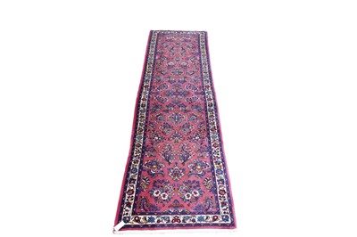 Lot 337 - A Persian hand-made Mehraban runner