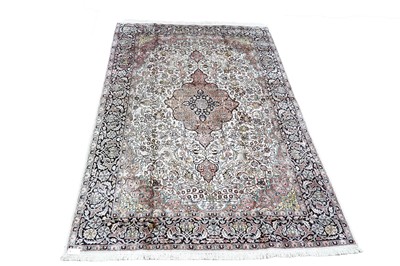 Lot 341 - A pure silk hand-made Tabriz carpet