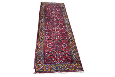 Lot 344 - A Persian hand-made Darjazin runner