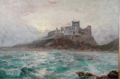 Lot 128 - John Falconar Slater - Bamburgh Castle from the Sea | oil