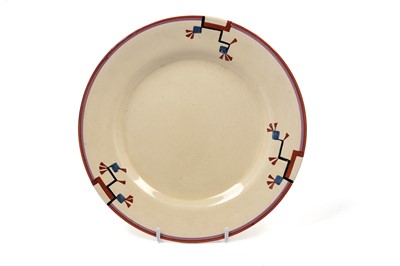 Lot 529 - A Clarice Cliff Fantasque ‘Ravel’ pattern dinner plate