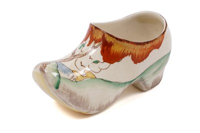 Lot 537 - A Clarice Cliff Bizarre ‘Taormina’ pattern clog