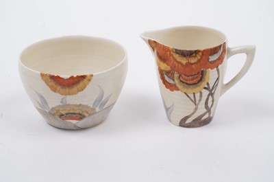 Lot 541 - A Clarice Cliff Bizarre ‘Rhodanthe’ pattern part coffee service