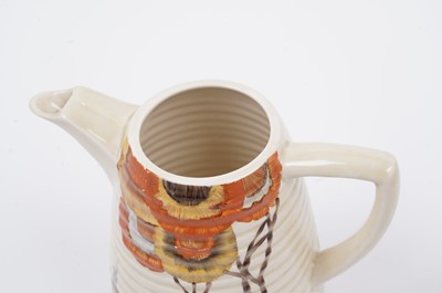 Lot 541 - A Clarice Cliff Bizarre ‘Rhodanthe’ pattern part coffee service