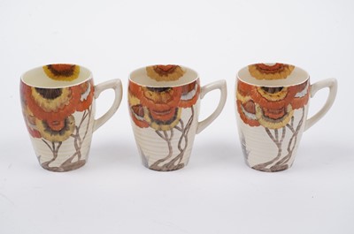 Lot 541 - A Clarice Cliff Bizarre ‘Rhodanthe’ pattern part coffee service