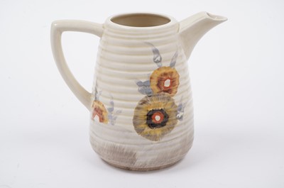 Lot 541 - A Clarice Cliff Bizarre ‘Rhodanthe’ pattern part coffee service