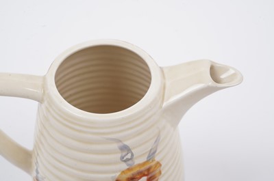 Lot 541 - A Clarice Cliff Bizarre ‘Rhodanthe’ pattern part coffee service
