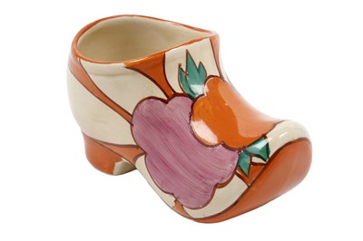 Lot 547 - A Clarice Cliff Bizarre ‘Fruit Burst’ pattern clog