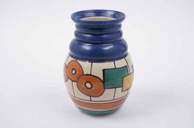 Lot 549 - A Clarice Cliff Bizarre ‘Circles and Squares’ pattern vase