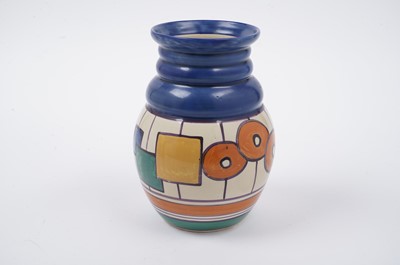 Lot 549 - A Clarice Cliff Bizarre ‘Circles and Squares’ pattern vase