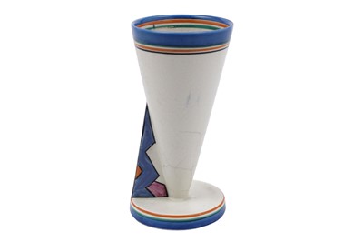 Lot 550 - A Clarice Cliff Bizarre ‘Latona’ conical vase