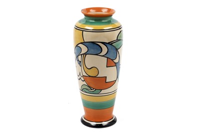 Lot 554 - A Clarice Cliff Bizarre ‘Zap’ pattern vase