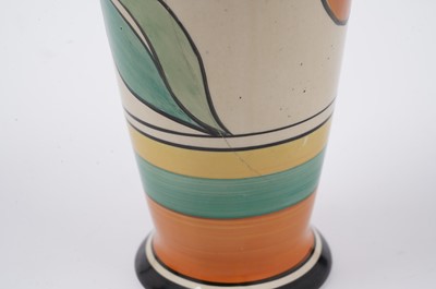 Lot 554 - A Clarice Cliff Bizarre ‘Zap’ pattern vase