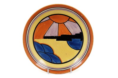 Lot 555 - A Clarice Cliff Bizarre ‘Sunray’ pattern plate