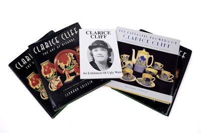 Lot 557 - A collection of books and exhibition booklets relating to Clarice Cliff