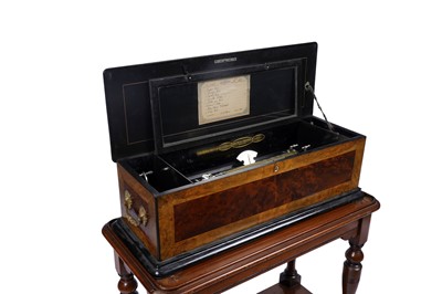 Lot 1409 - Nicole Frères, Geneve and London: a 19th Century amboyna and walnut cased music box