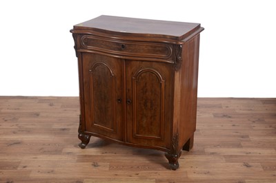 Lot 74 - A Victorian style mahogany serpentine fronted cabinet