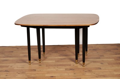 Lot 30 - A mid-20th Century teak and ebonised wood Pembroke table