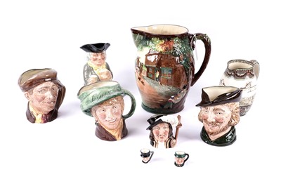 Lot 136 - A selection of Royal Doulton jug including: 'The Regency Coach'