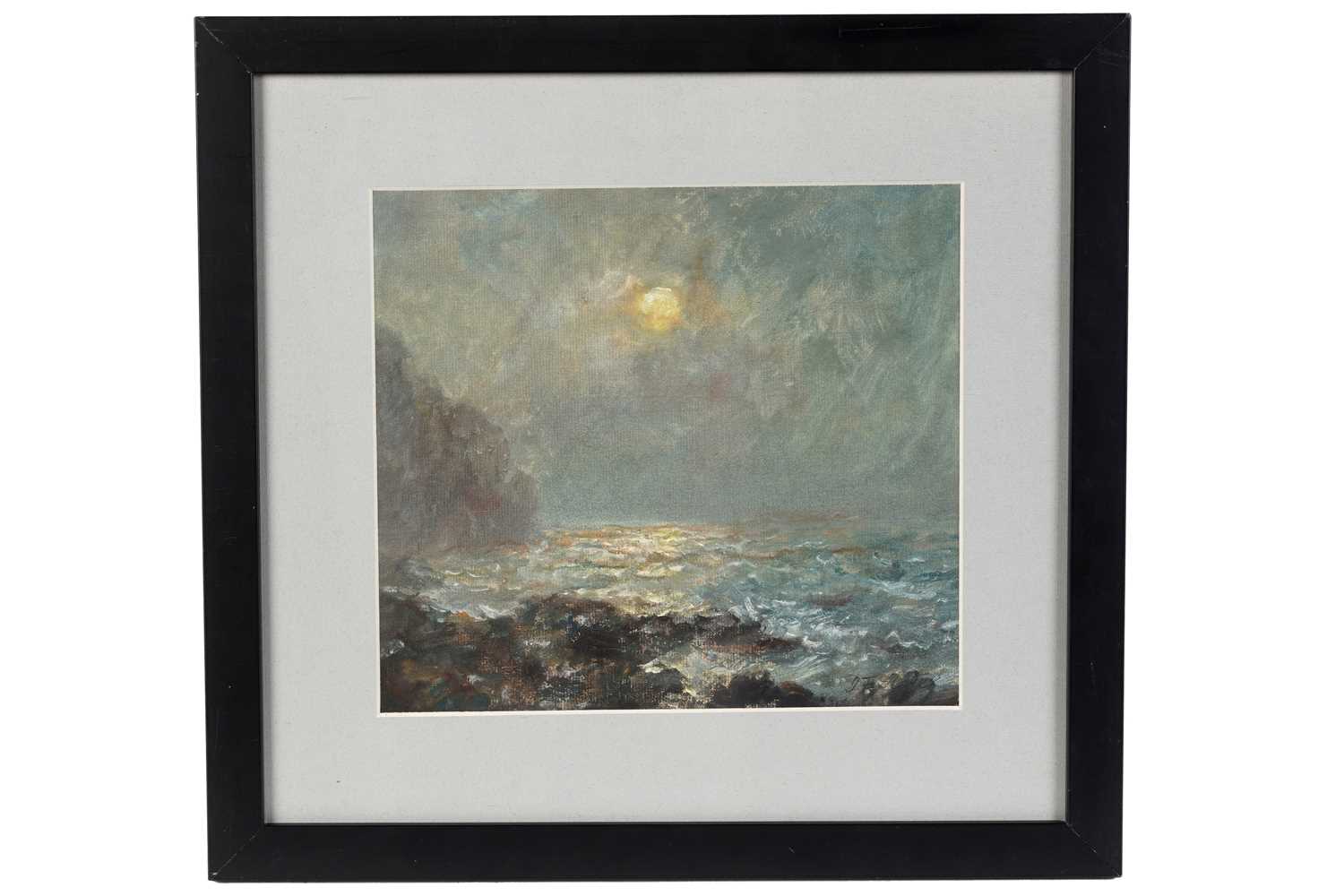 John Falconar Slater (1857-1937) - Moonlight Coastal Landscape