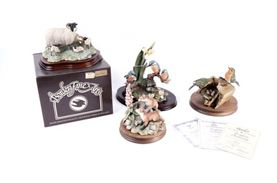 Lot 171 - A collection of A Border Fine Arts figure groups including: 'Spring Lambing'