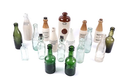 Lot 178 - A collection of 19th Century Hexham stoneware and glass bottles